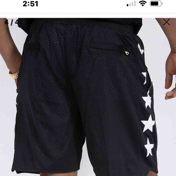 Space Jam Just Don Basketball Shorts Black W/ Stars & Zipper Pockets Mens XL - Picture 3 of 10
